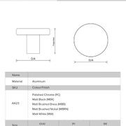 Coffs Harbour Flat Top Drawer Knobs gallery detail image