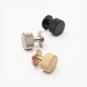 Solid Brass Knurled Kitchen Drawer Knobs gallery detail image