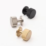 Solid Brass Knurled Kitchen Drawer Knobs gallery detail image