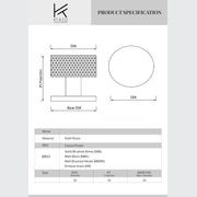 Solid Brass Knurled Kitchen Drawer Knobs gallery detail image