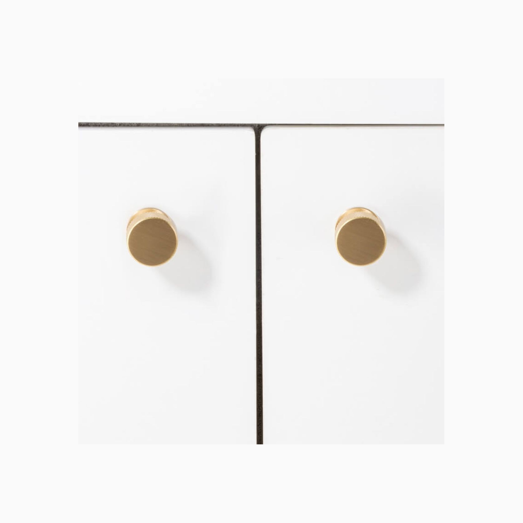 Solid Brass Knurled Kitchen Drawer Knobs gallery detail image