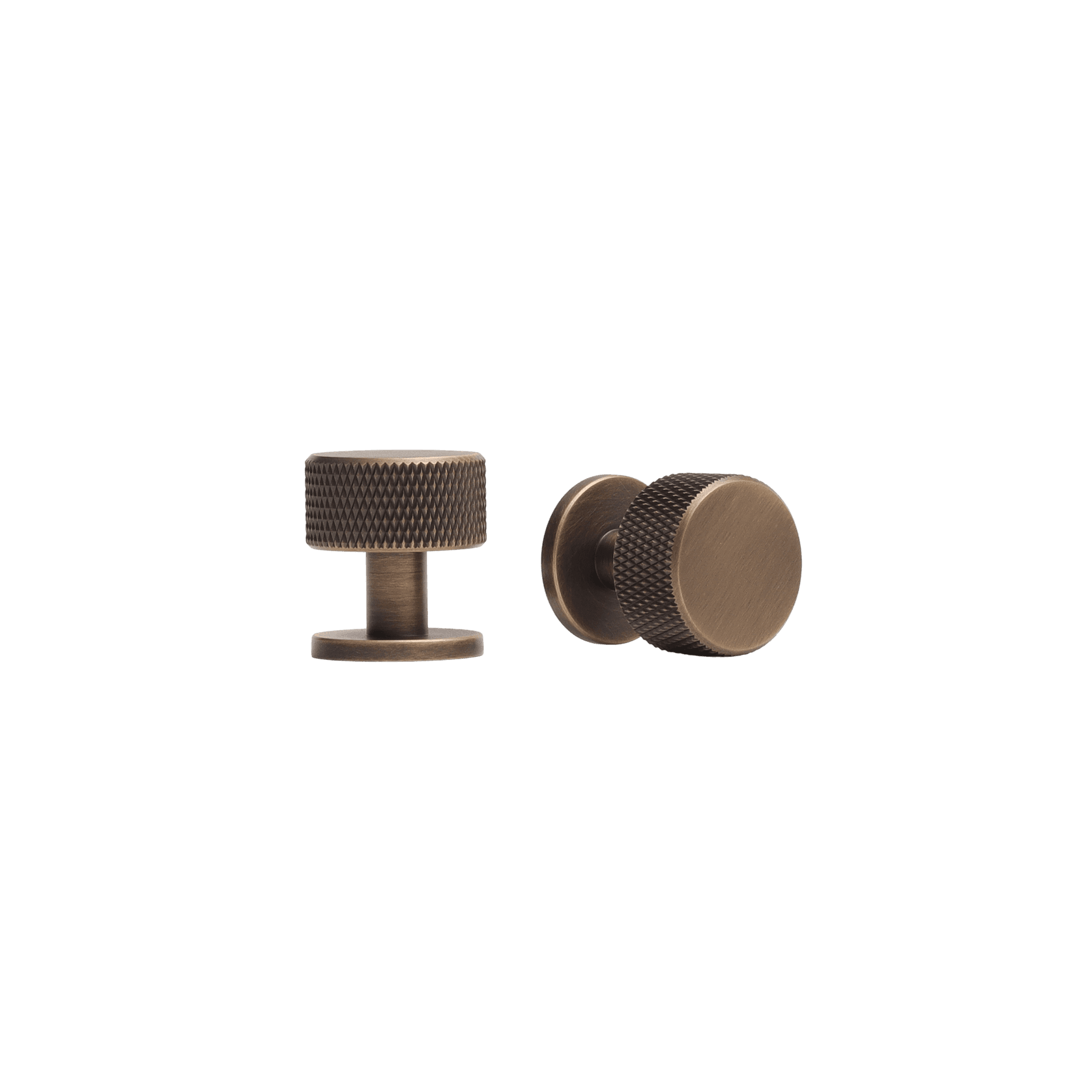 Solid Brass Knurled Kitchen Drawer Knobs gallery detail image