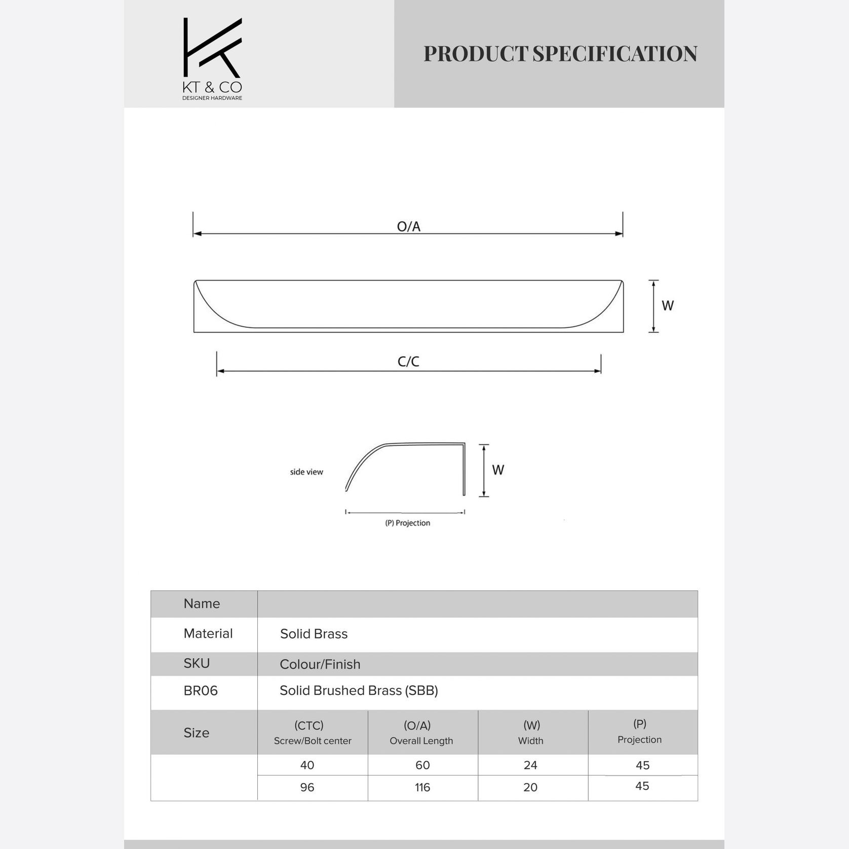 Round Brass Lip Pull Kitchen Handles gallery detail image