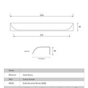 Round Brass Lip Pull Kitchen Handles gallery detail image