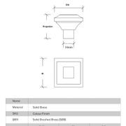 Square Solid Brass Drawer Knobs gallery detail image