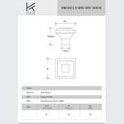 Square Solid Brass Drawer Knobs gallery detail image