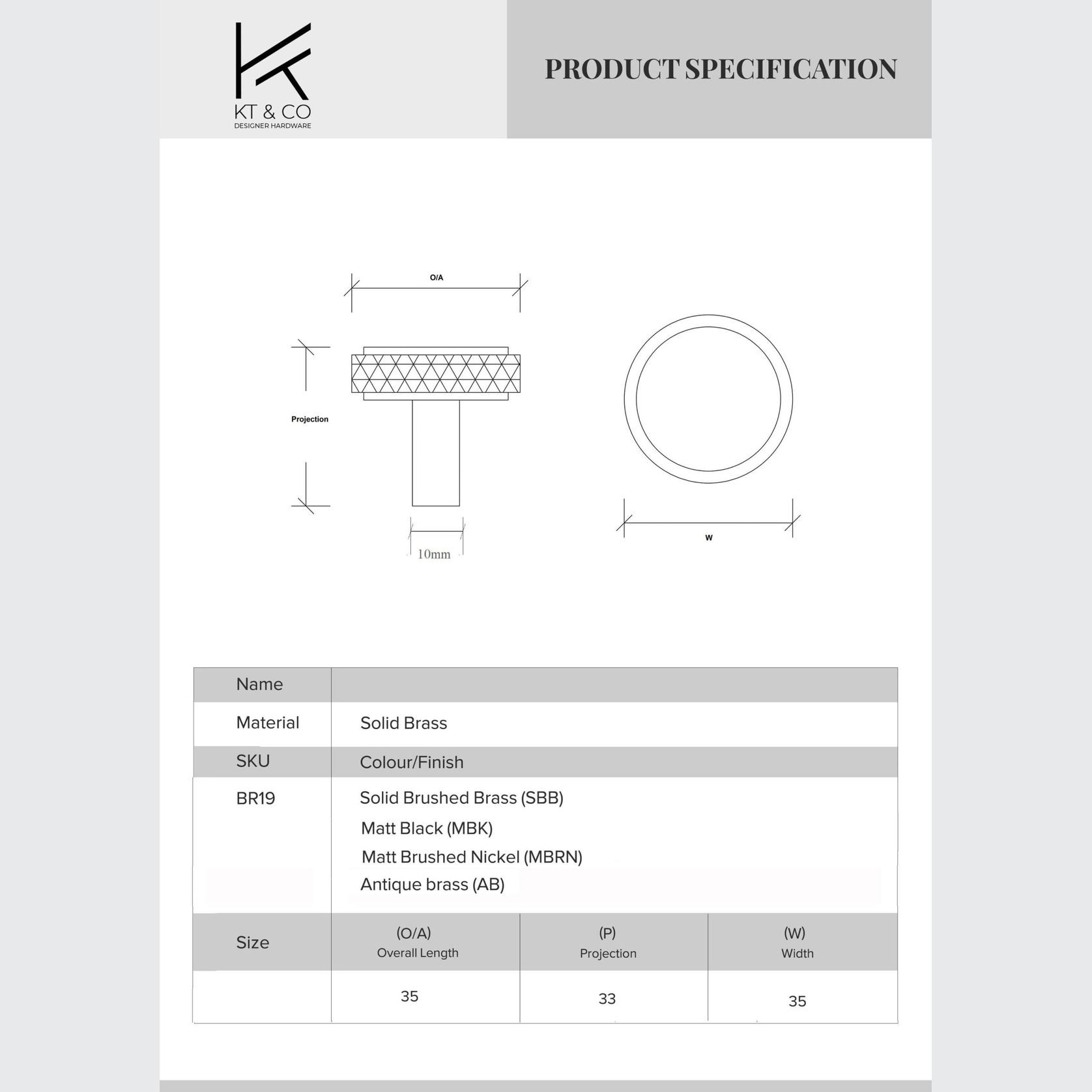 Round Knurled Solid Brass  Drawer Knobs gallery detail image