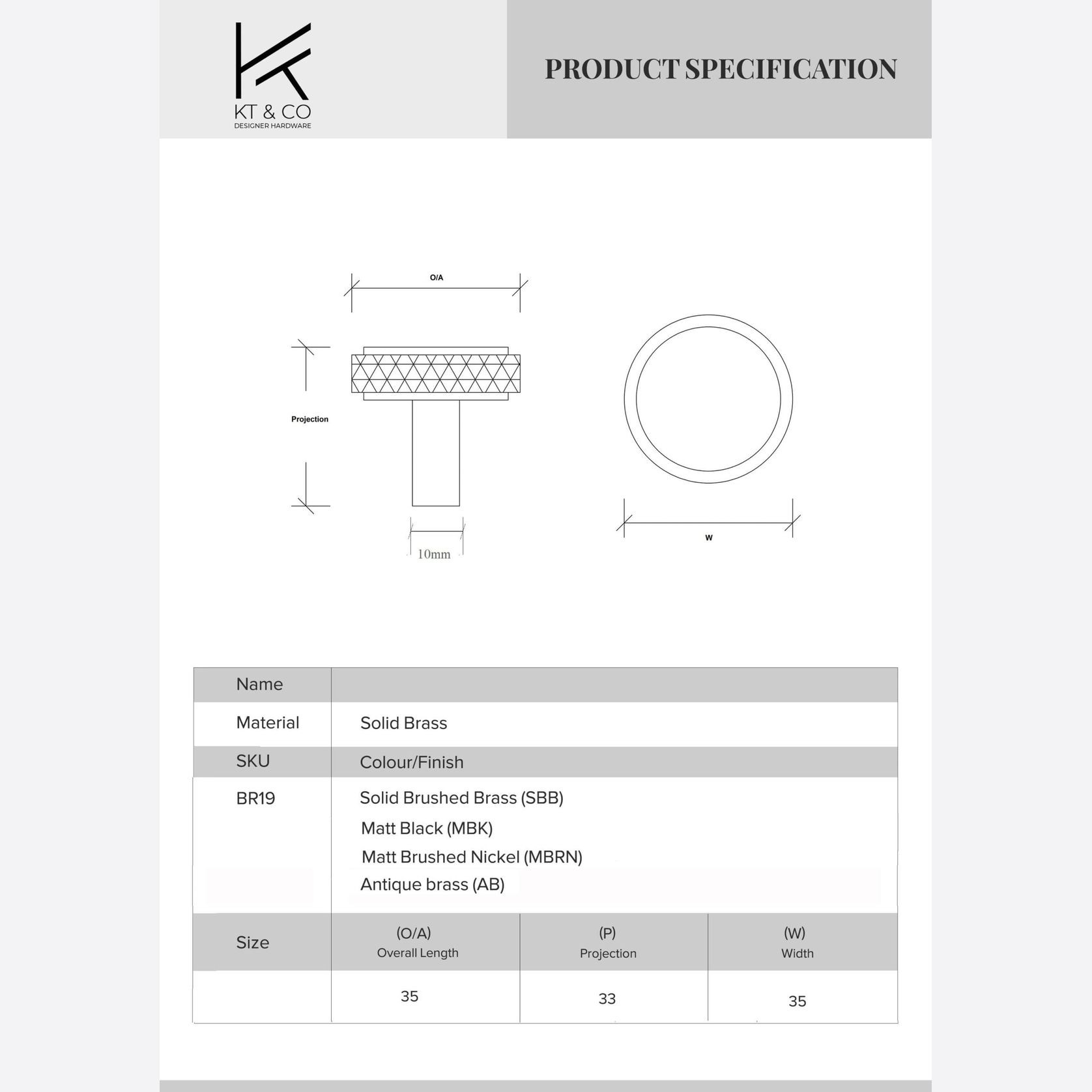 Round Knurled Solid Brass  Drawer Knobs gallery detail image