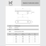 Kitchen handles solid Brass Port Macquarie gallery detail image