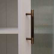 Kitchen Knurled handles solid Brass /aged antique brass Tallow Beach gallery detail image