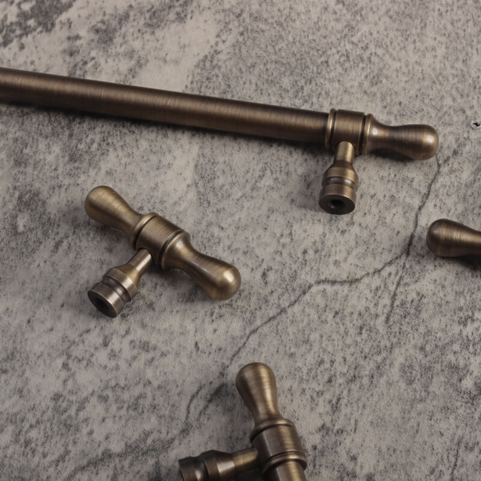Clovelly Antique Brass Cabinet Handles gallery detail image
