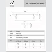 Clovelly Antique Brass Cabinet Handles gallery detail image