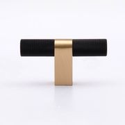 Vaucluse Black and Brass Drawer Handles gallery detail image