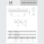 Newington Matt Black Knurled T-Bar Handles gallery detail image