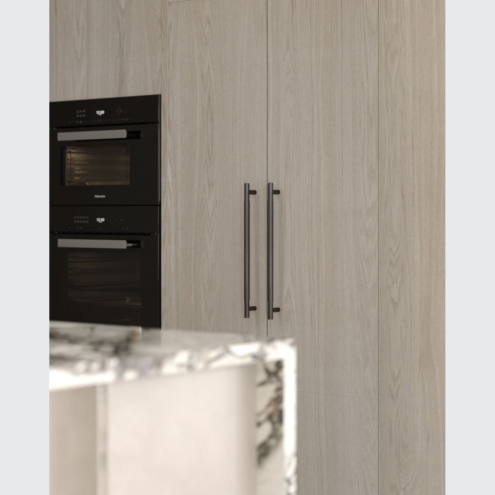 Textured Solid Brass Pull Handle - Plain gallery detail image