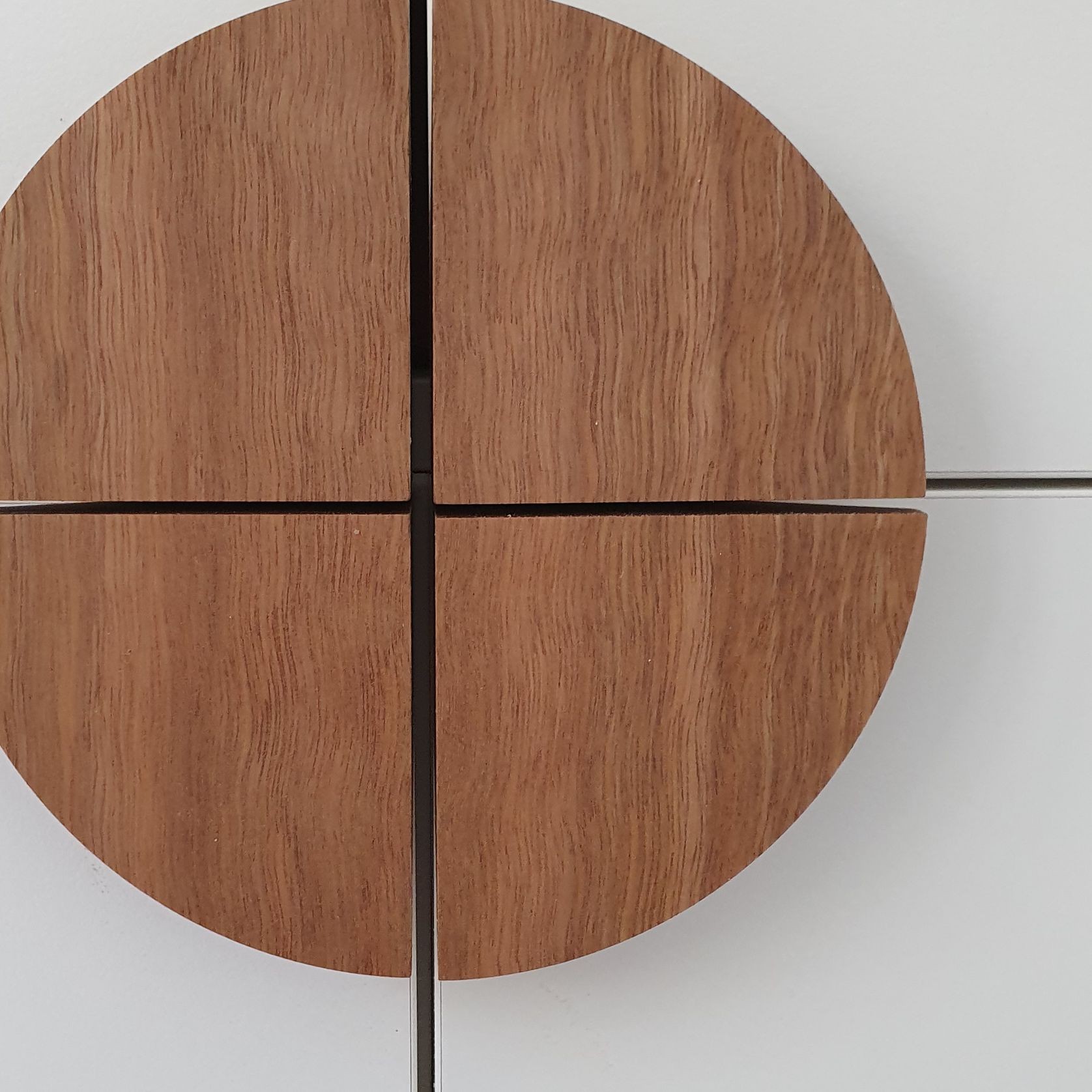 Flat Half Moon - Timber Door Handle - TDH002 gallery detail image