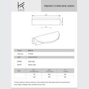 Ballina Timber Half Moon Kitchen Handles gallery detail image