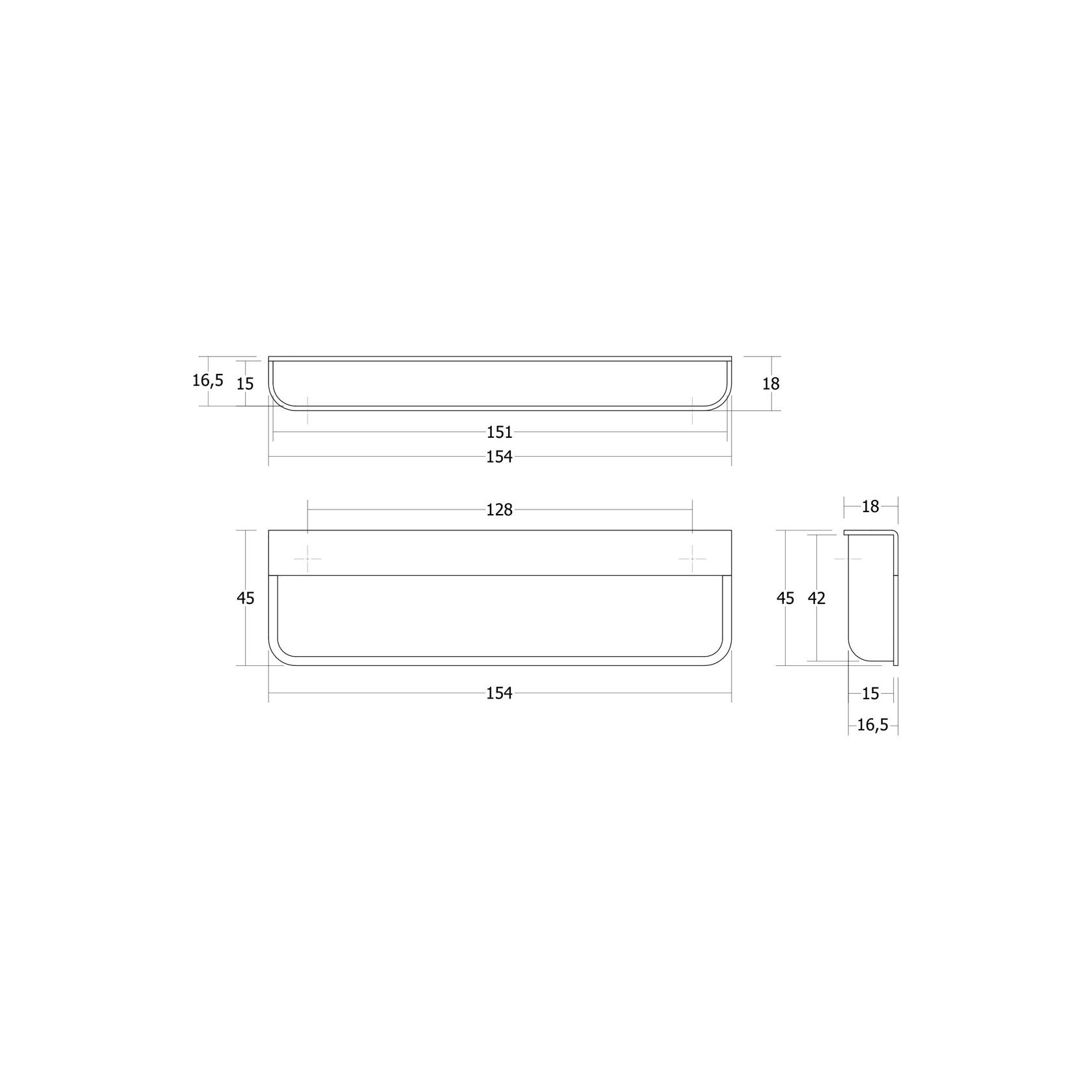 MOULE Recess Cabinet Handle gallery detail image