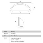 Portland Hampton Style Cup Pull Handles (76mm) gallery detail image