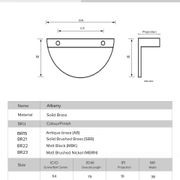 Albany Luna Half Moon Solid Brass Pull Handles gallery detail image