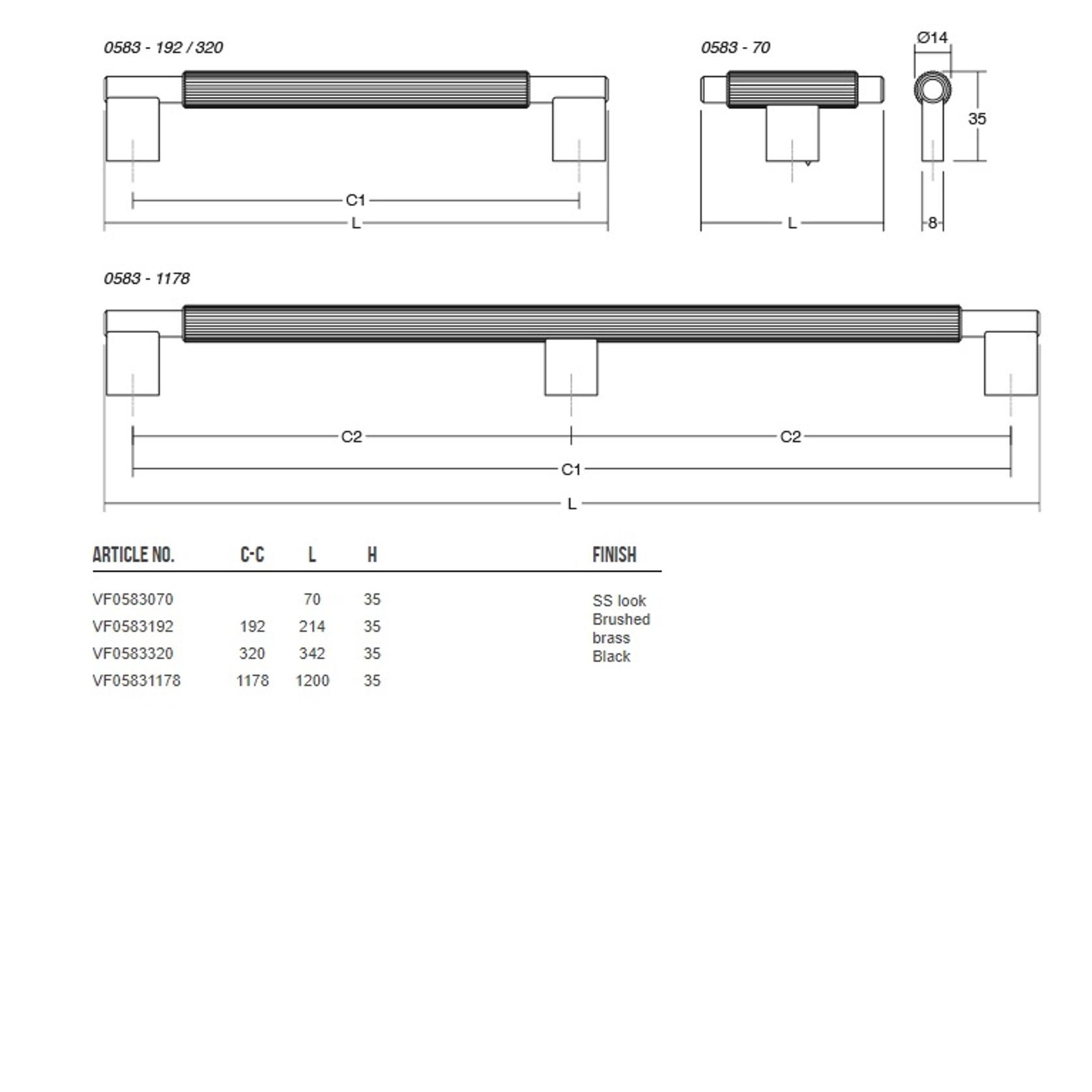 ARPA Cabinet Handle gallery detail image