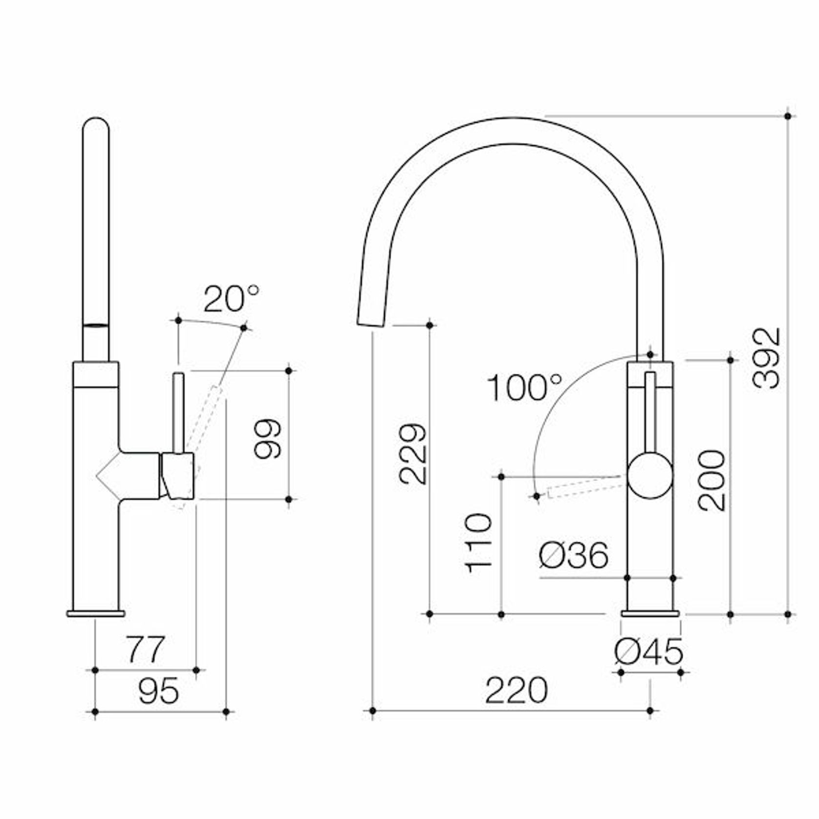 Liano II Sink Mixer - All Pressure - Lead Free gallery detail image