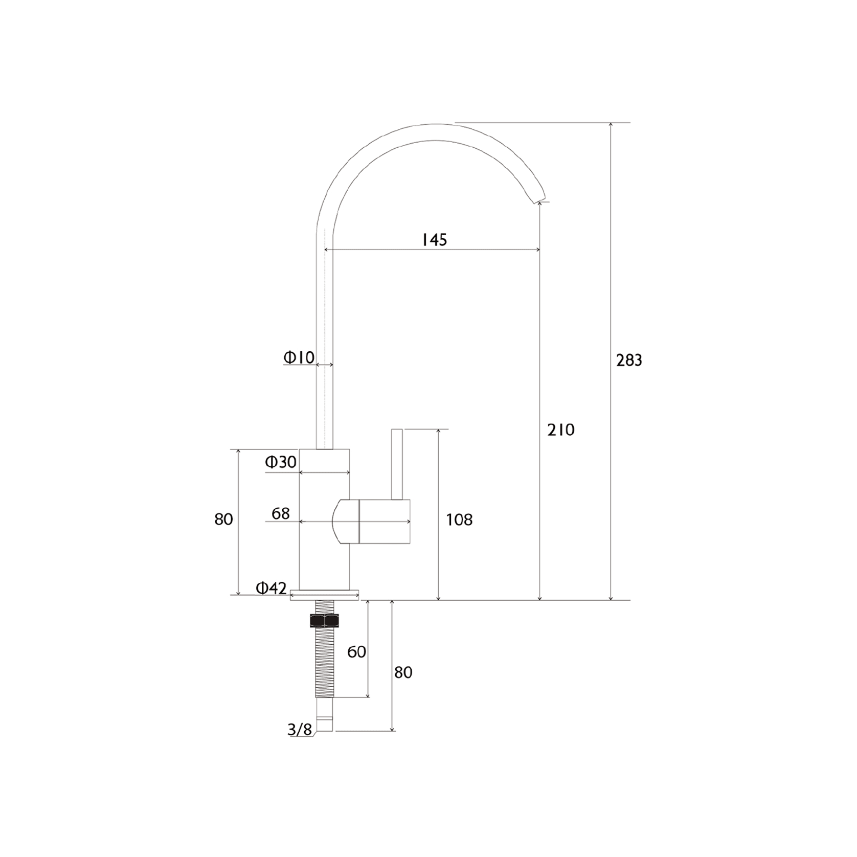 Aspen Filter Tap & Under Bench Filter Matte White gallery detail image