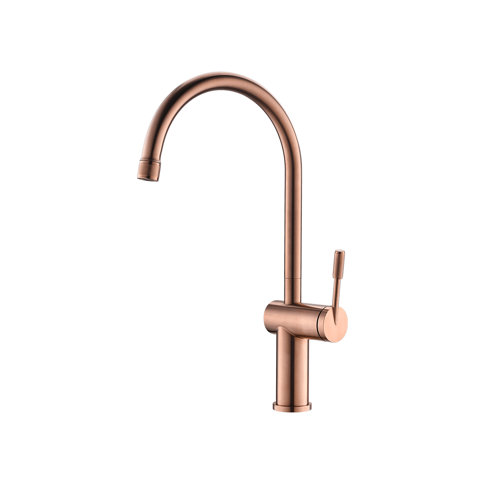 Rivet Gooseneck Kitchen Mixer Brushed Copper gallery detail image
