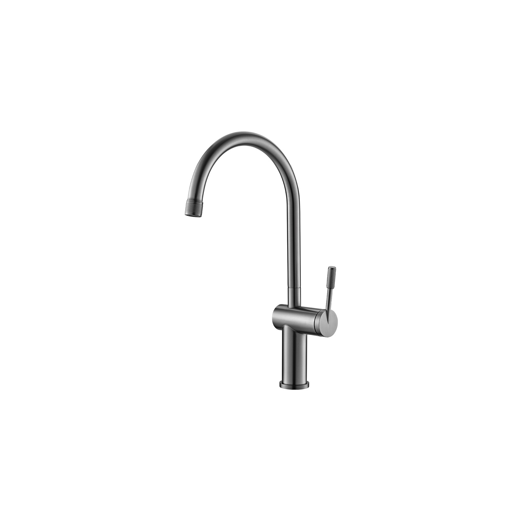 Rivet Gooseneck Kitchen Mixer Gun Metal gallery detail image