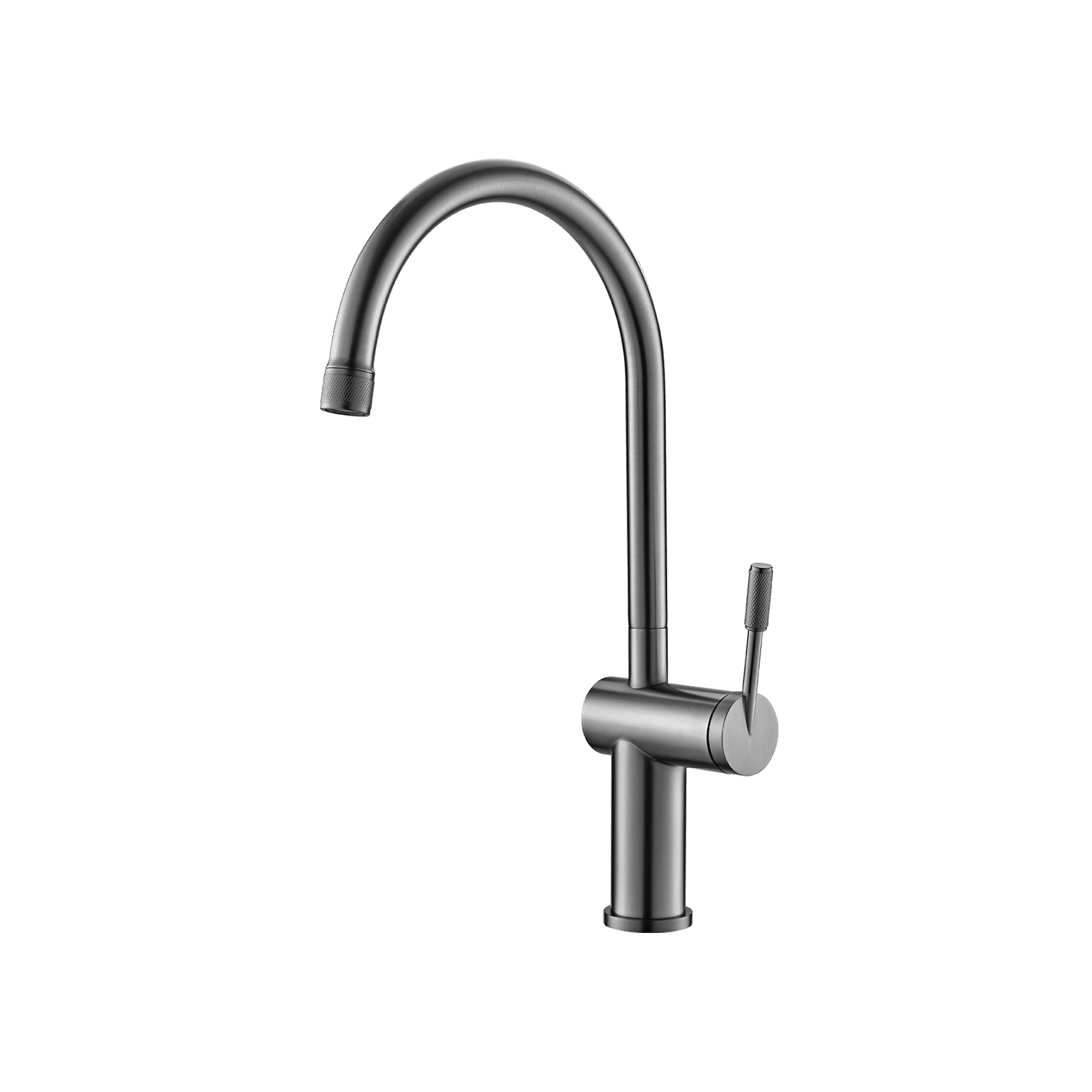 Rivet Gooseneck Kitchen Mixer Gun Metal gallery detail image