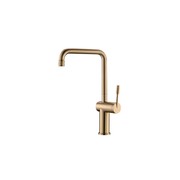 Rivet Straight Neck Kitchen Mixer Brushed Brass gallery detail image