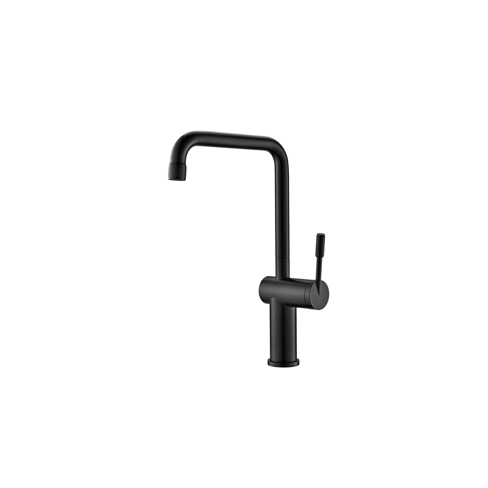 Rivet Straight Neck Kitchen Mixer Matte Black gallery detail image