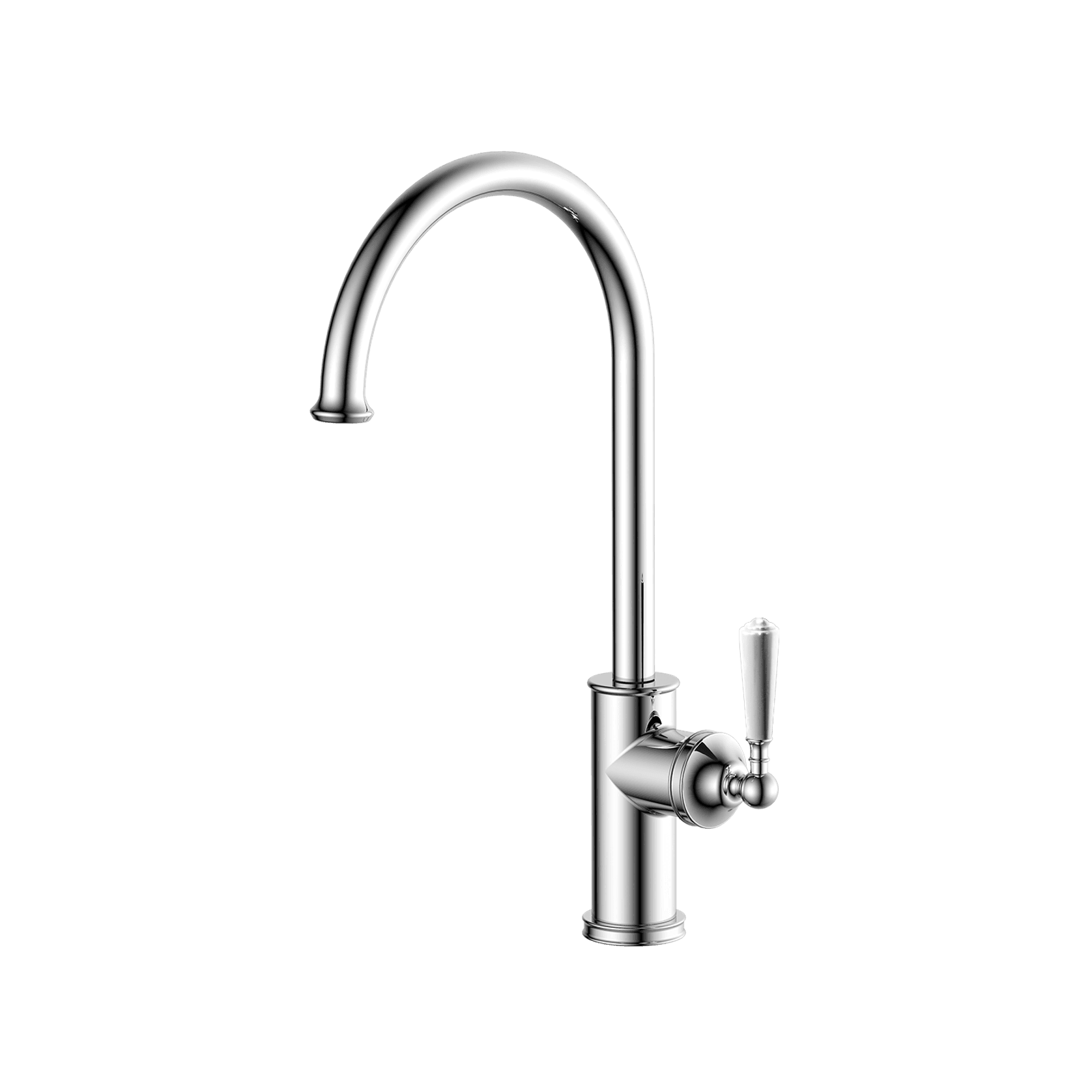 Roman Gooseneck Swivel Kitchen Mixer Chrome gallery detail image