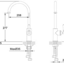 Roman Gooseneck Swivel Kitchen Mixer Oil Rubbed Bronze gallery detail image