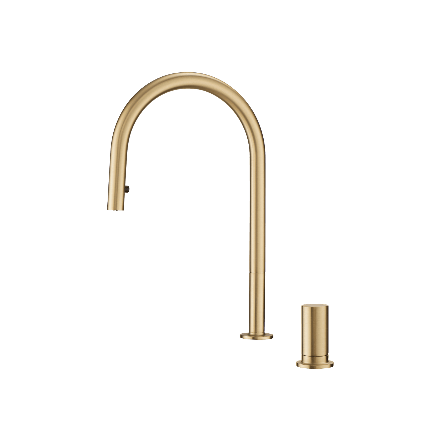 Doppia Extractable Kitchen Mixer Brushed Gold gallery detail image
