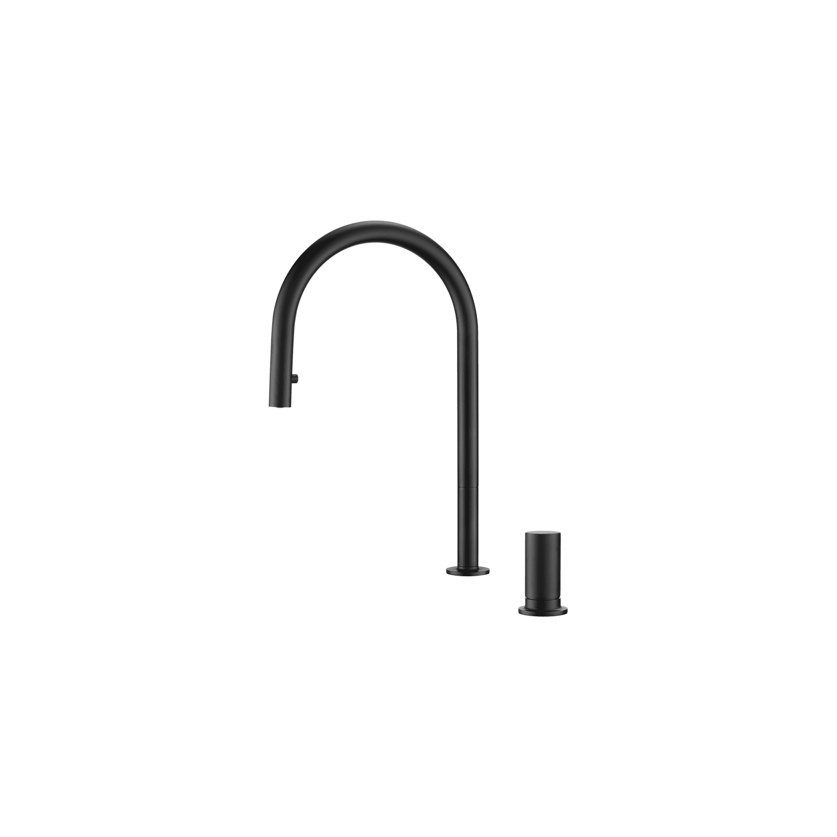 Doppia Extractable Kitchen Mixer Matte Black gallery detail image