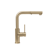 Nisa Square Pull Out Mixer Brushed Brass Gold gallery detail image