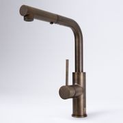 Nisa Square Pull Out Mixer Brushed Vintage Brass gallery detail image