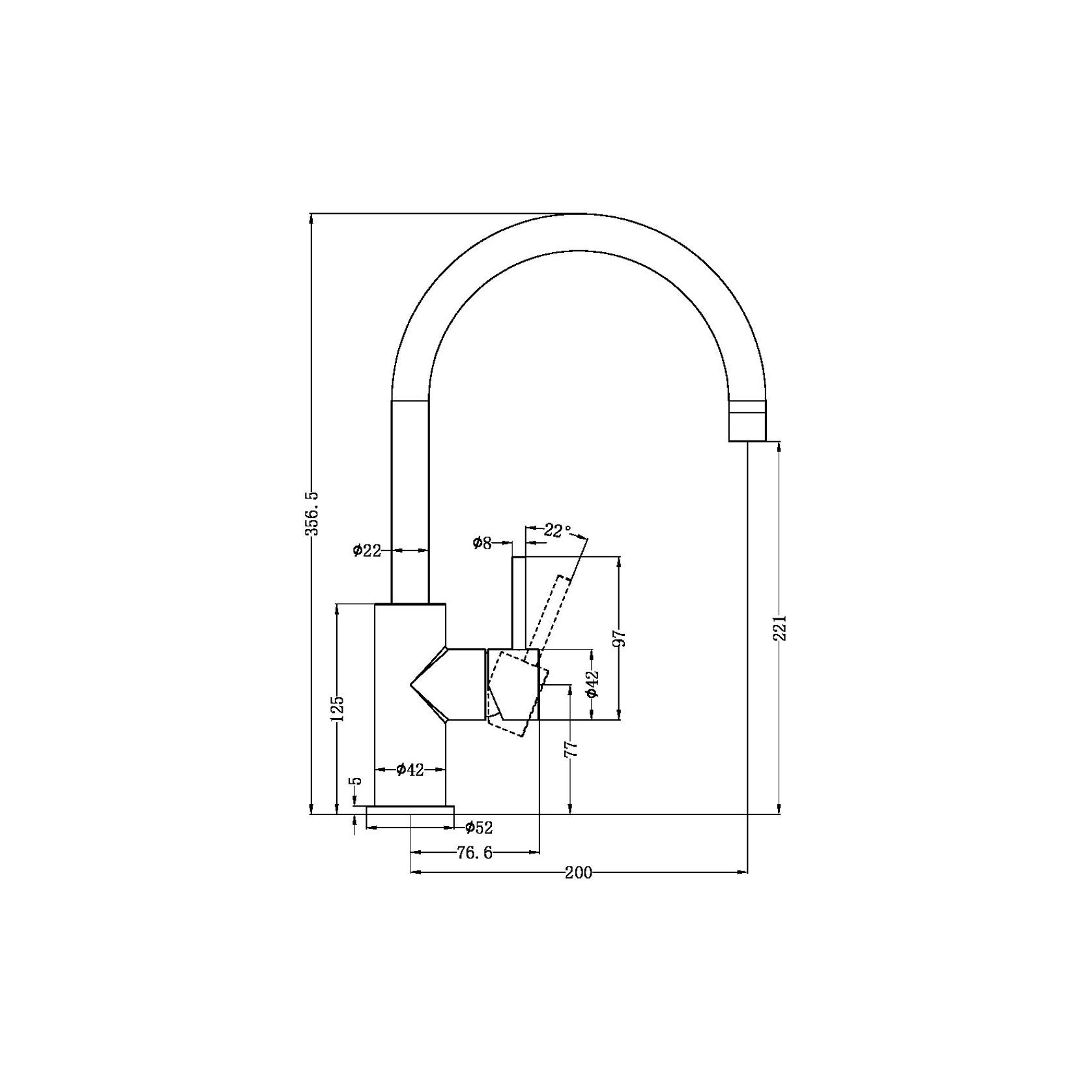 Zen SS316L Kitchen Mixer | Brushed Nickel gallery detail image