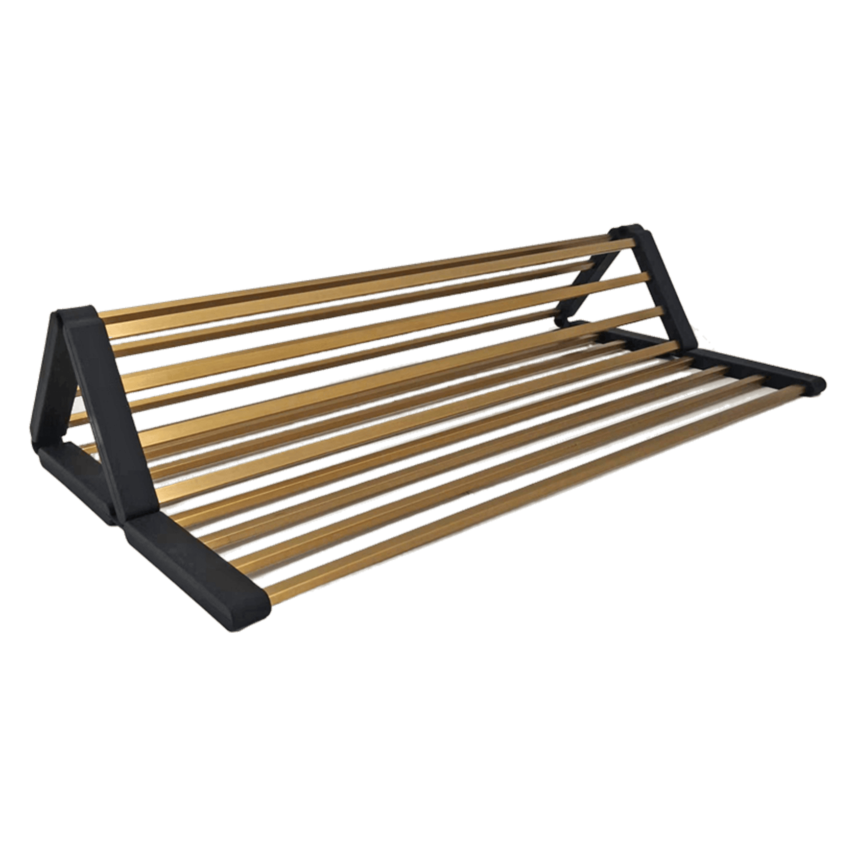 Aspen Roll-Up Hot Mat 480x480mm Brushed Brass gallery detail image