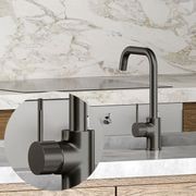 Uno Etch Square Kitchen Mixer gallery detail image