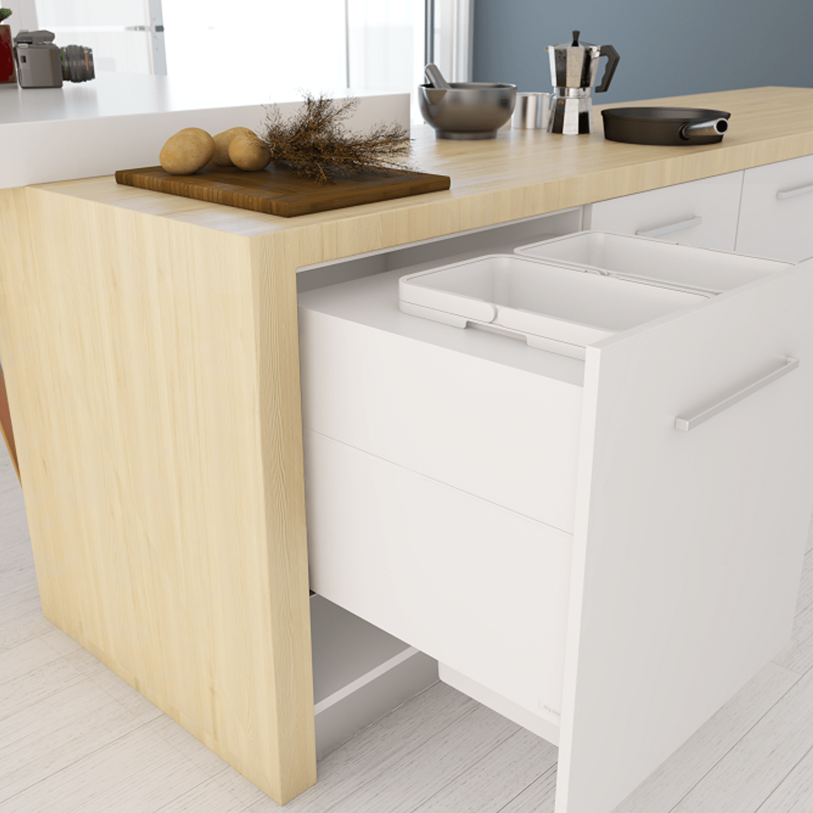 Tanova Designer Series 2 Kitchen Waste Bins ArchiPro AU