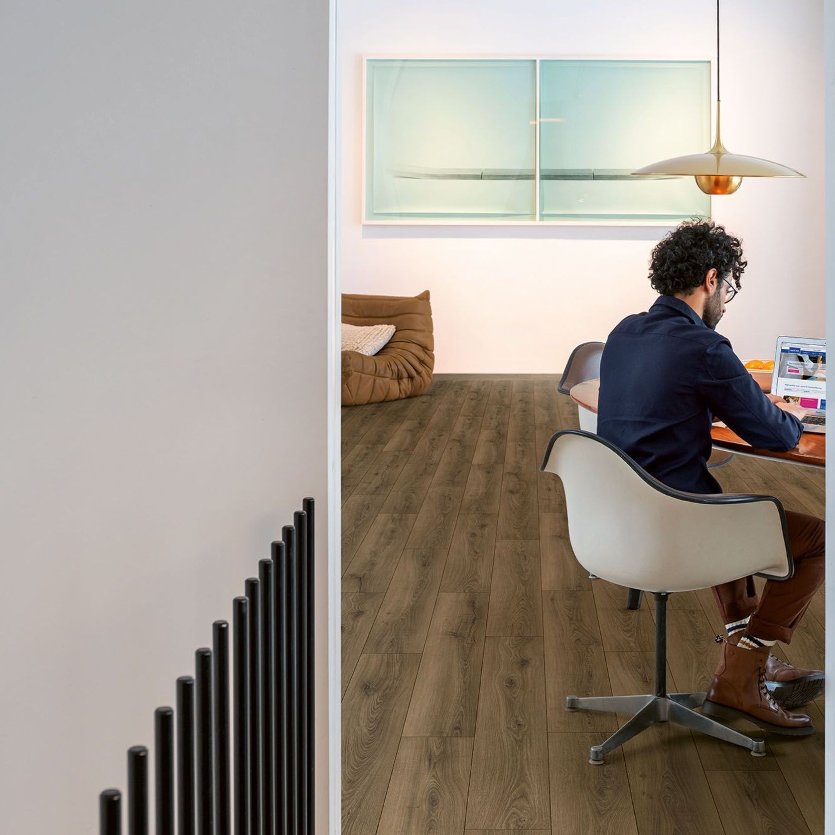 Quick-Step Classic Warm Brown Oak Laminate Flooring gallery detail image