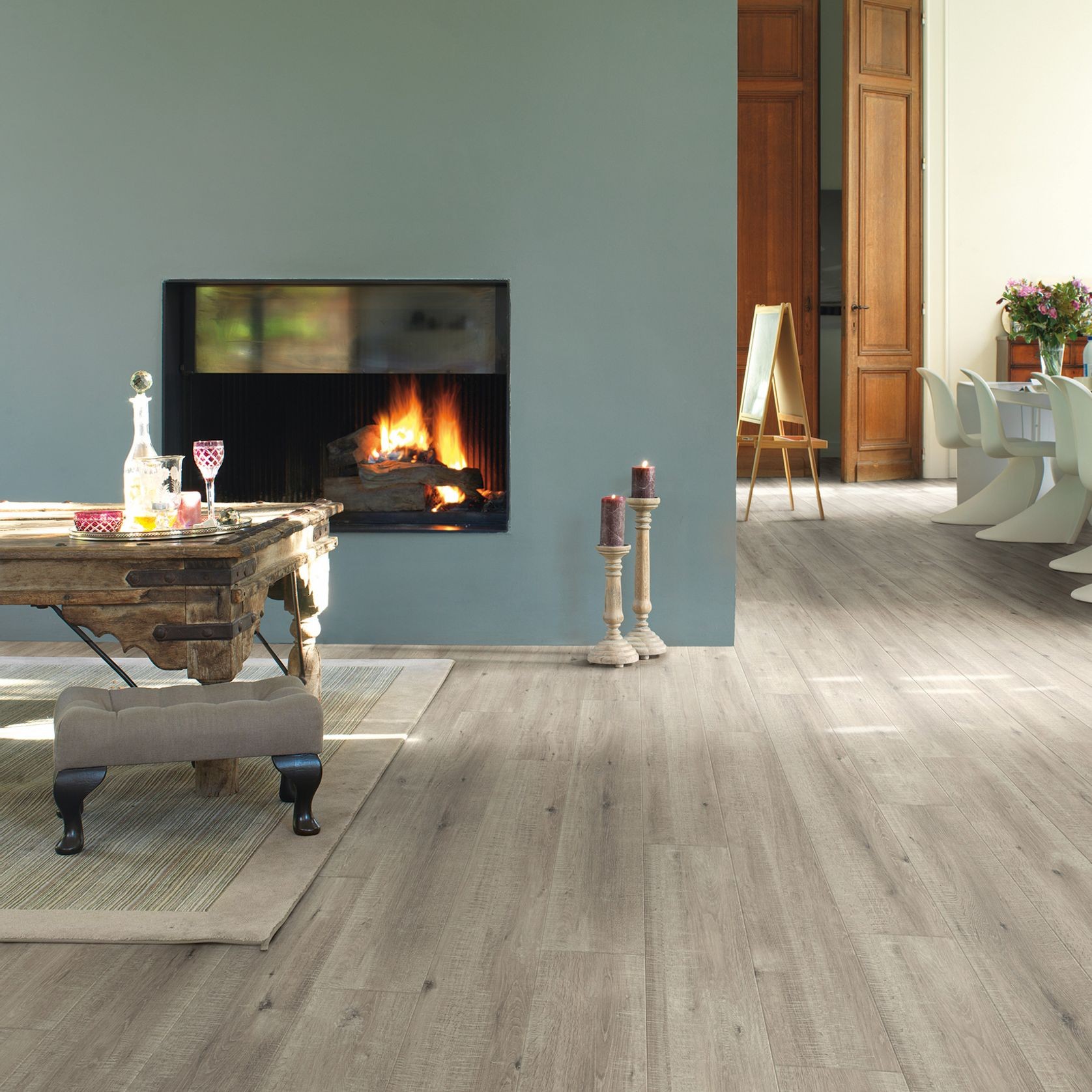 Quick-Step Impressive Saw Cut Oak Grey Laminate Flooring gallery detail image