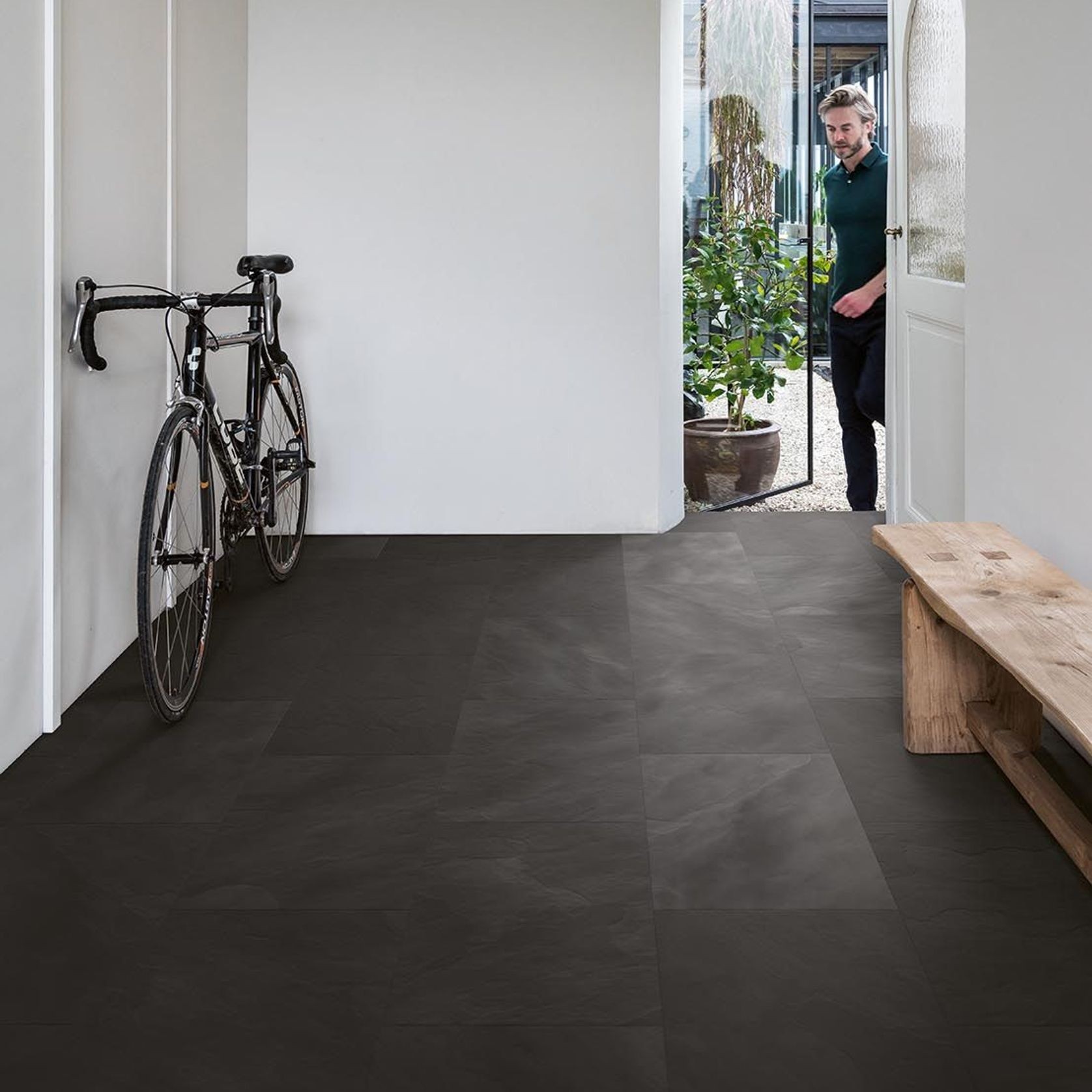 Quick-Step Muse Black Slate Laminate Flooring gallery detail image