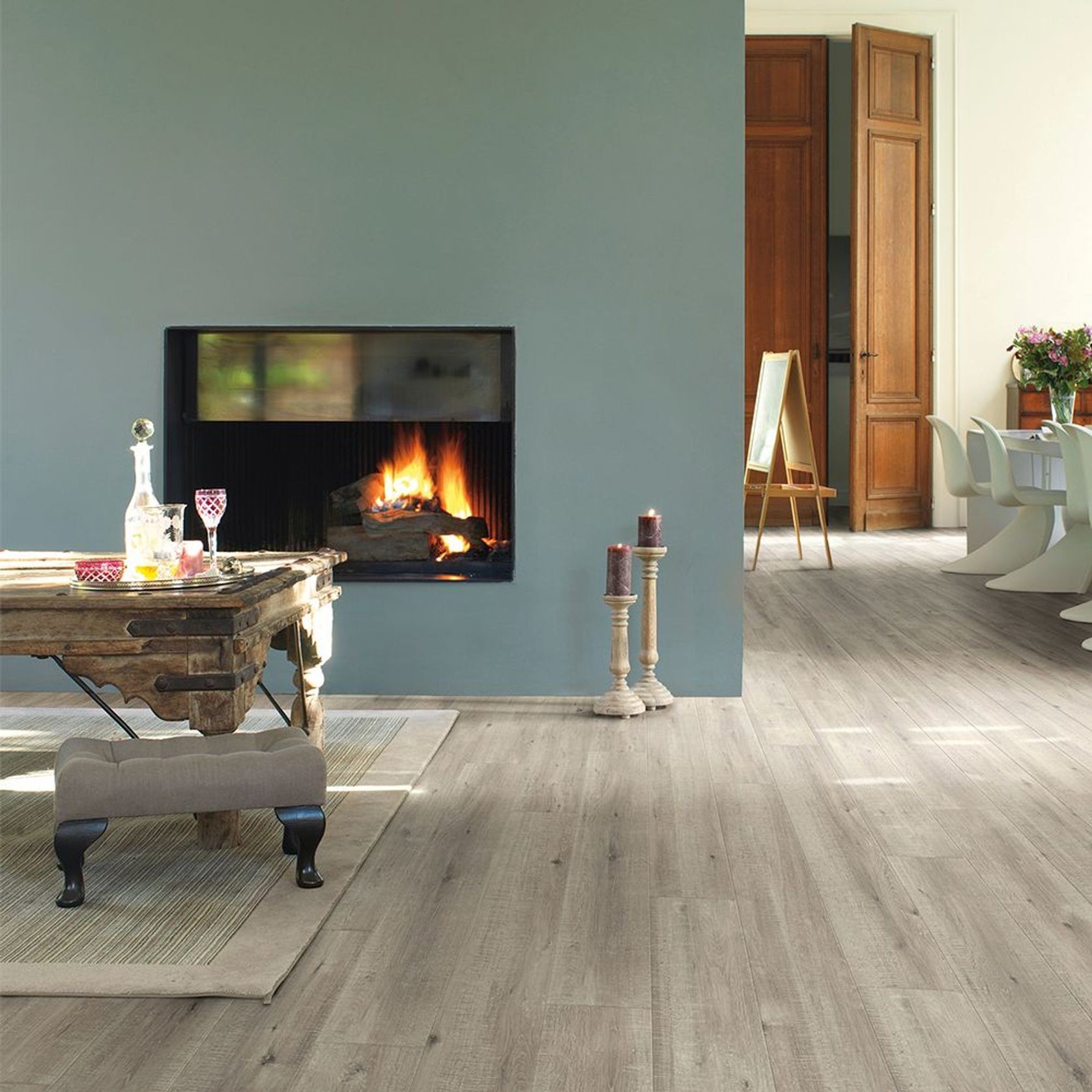 Quick-Step Impressive Saw Cut Oak Grey Laminate Flooring gallery detail image