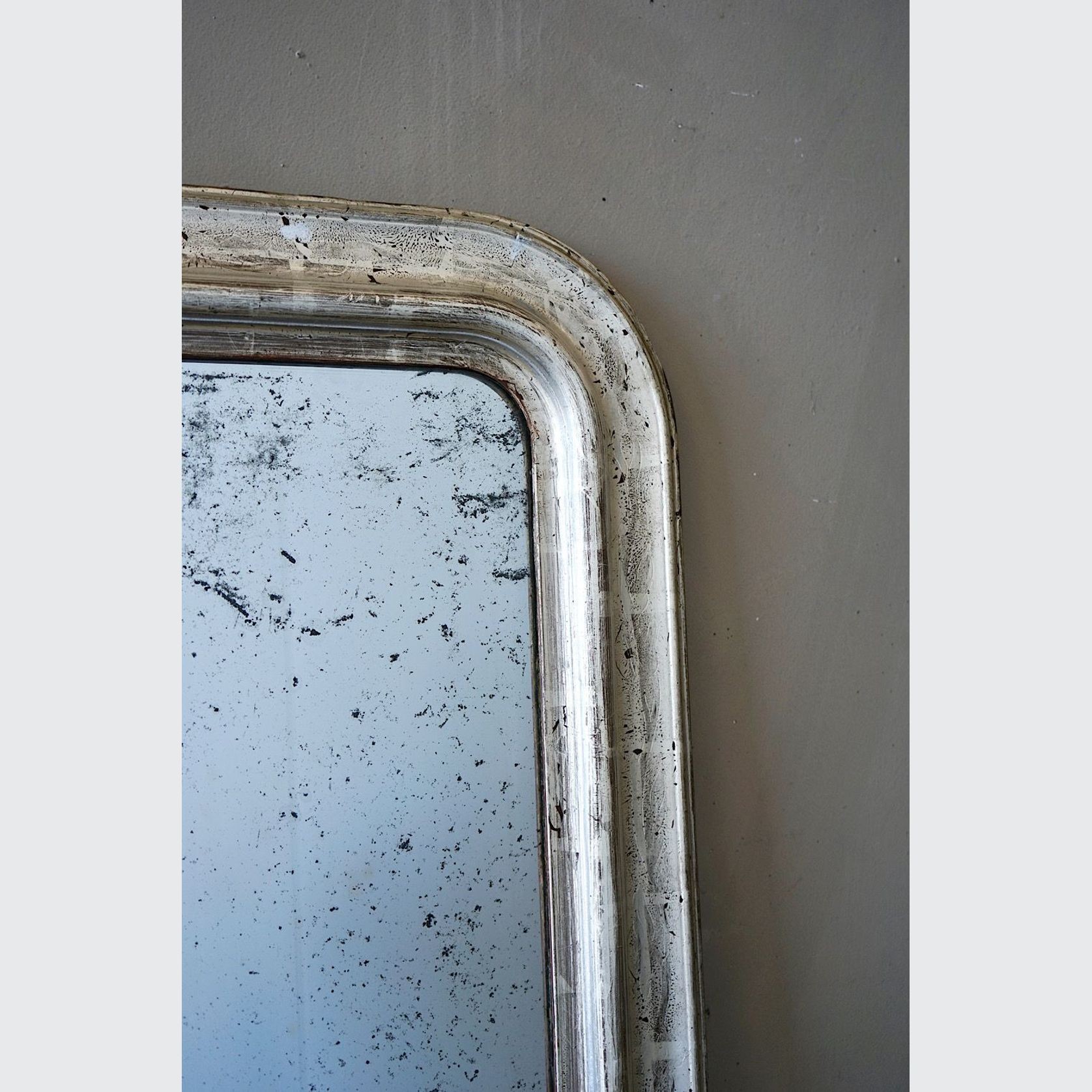 Antique French Louis Philippe Silvered Mirror gallery detail image