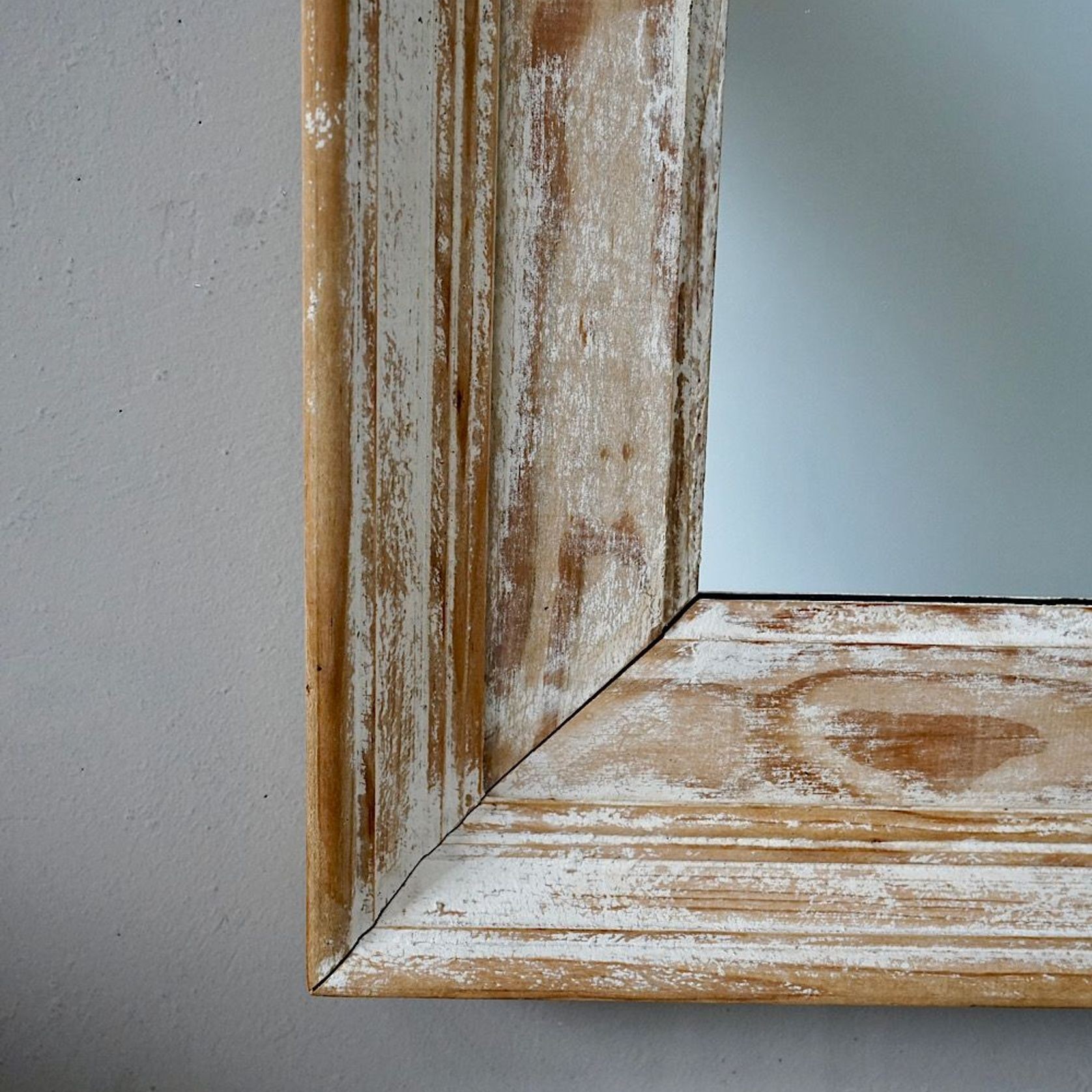 French Antique Mirror with Distressed Patina gallery detail image