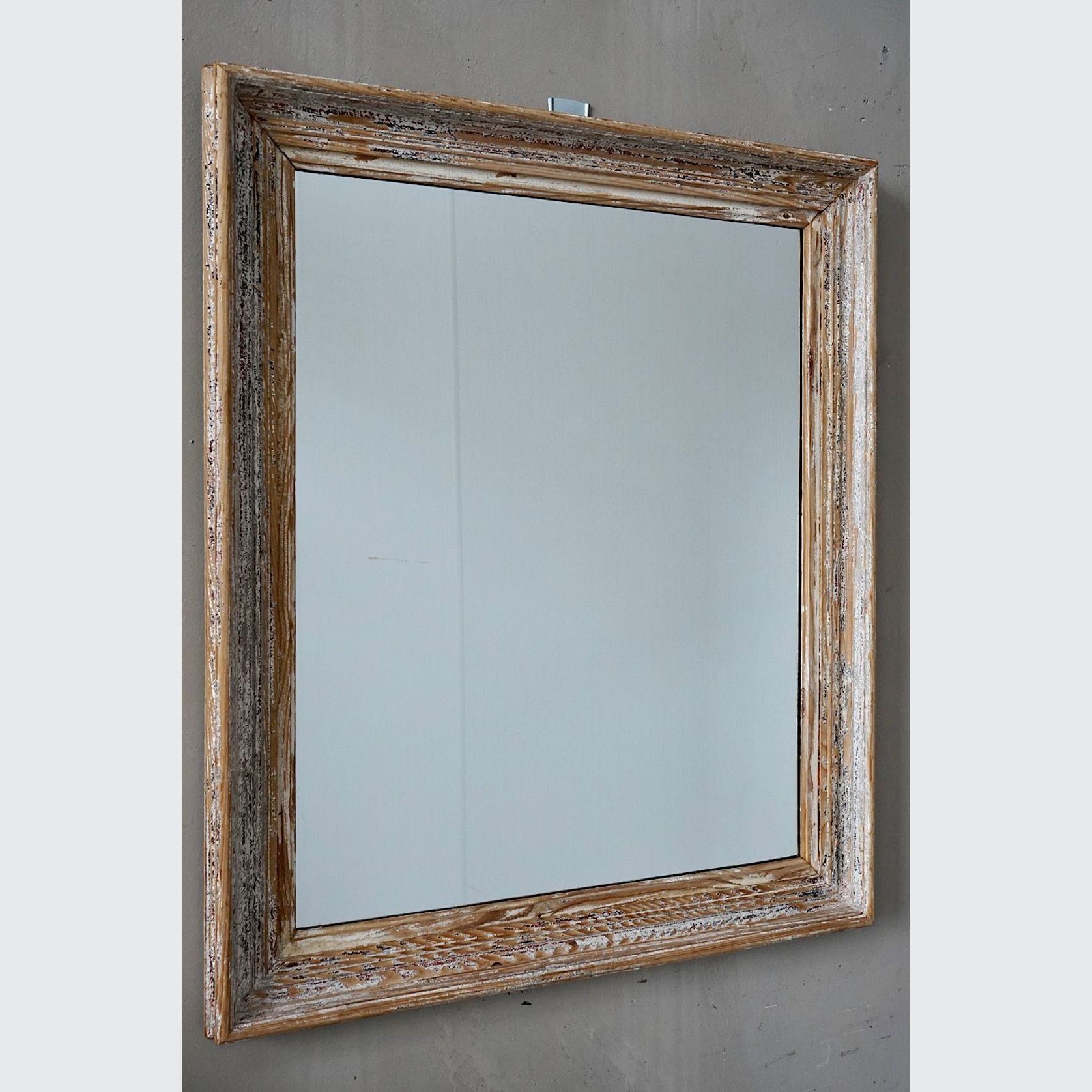 French Antique Mirror with Distressed Patina gallery detail image