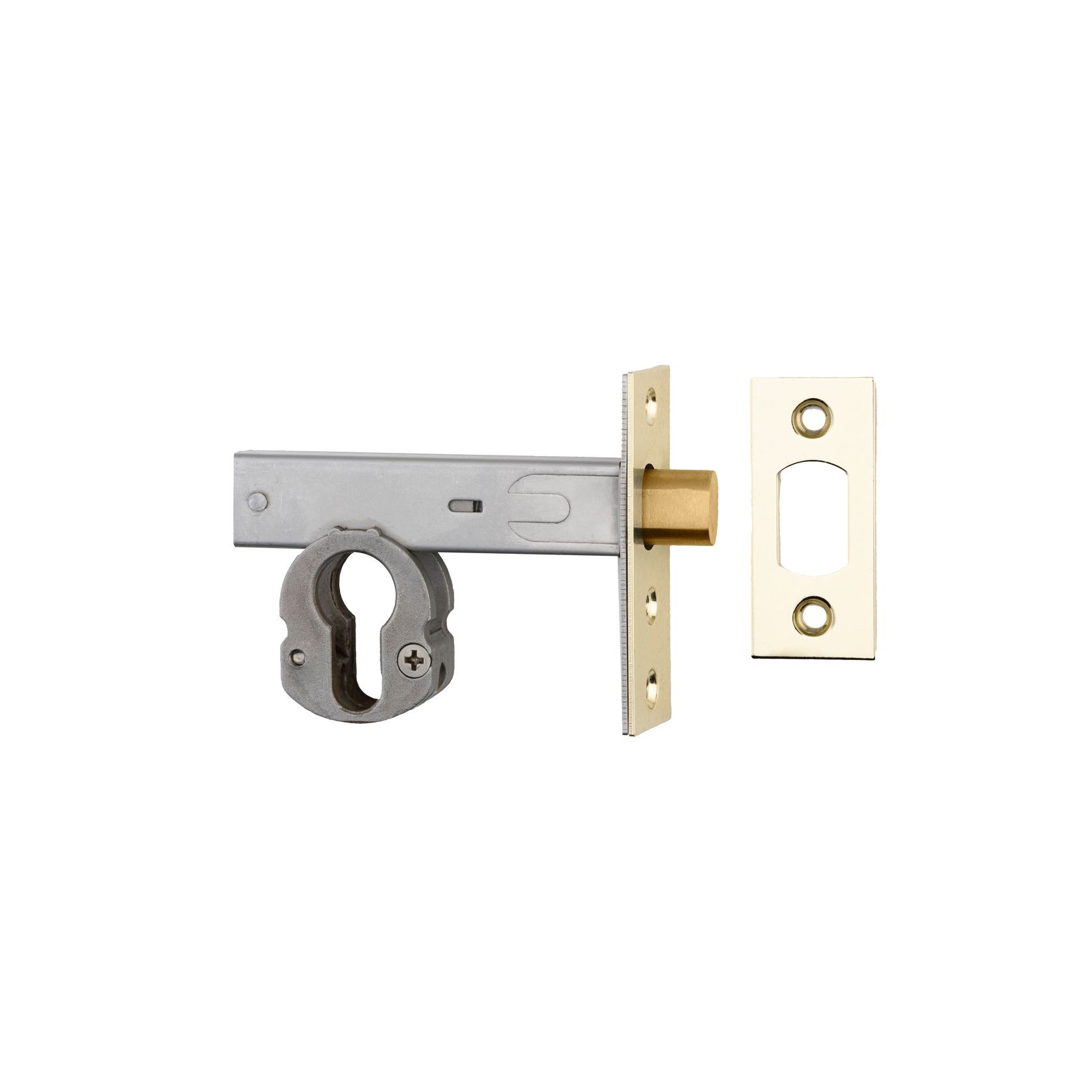 Euro Mortice Deadbolt - 60mm Backset | Polished Brass gallery detail image